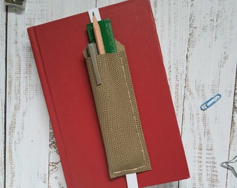 Pen holder for notebook, leather pen holder for journal, journal accessory