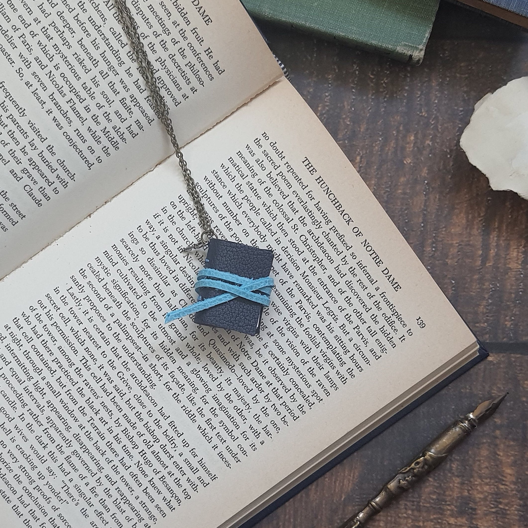 Paper Diy Book Necklace Tiny Tarot Necklace