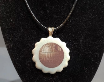 Death Star Ceramic Pendant Necklace