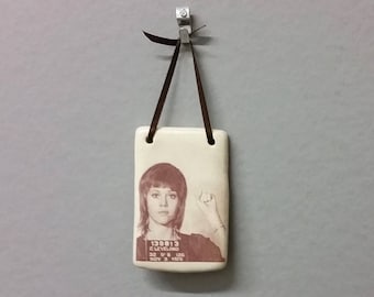 Jane Fonda Mugshot Ornament