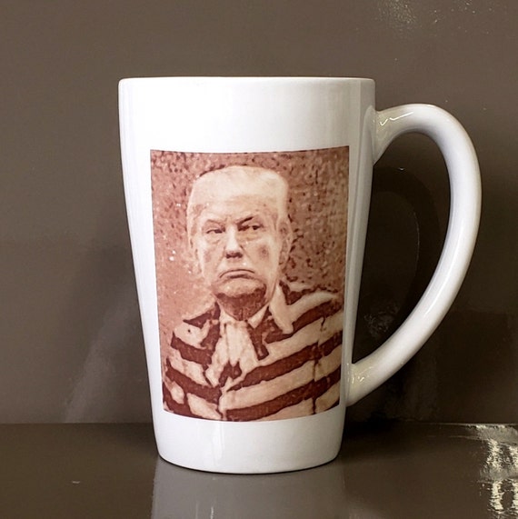 Trump Mug Shot Donald J Trump Mugshot Front & Back Coffee Mug