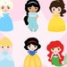 Princess - Instant Download | Clipart, Scrapbook, Sticker, Cute, Princess PNG, 300DPI
