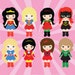 Superhero clipart commercial use, vector graphics, digital clip art, digital images