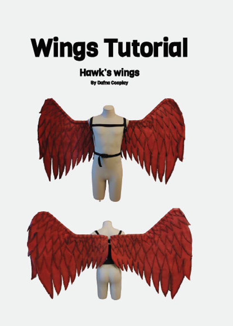 DIY Wings inspired cosplay tutorial guide eBook hawks my hero | Etsy