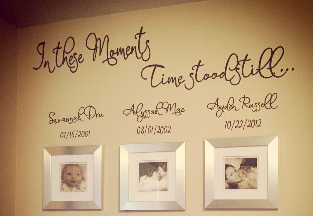 Personalized Wall Decal In these Moments Time stood Etsy