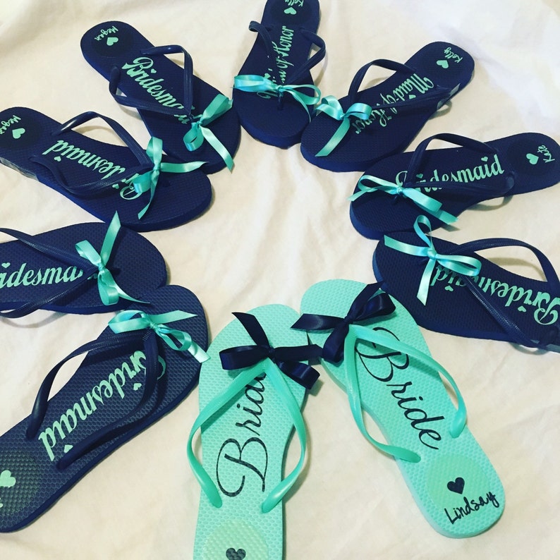 flip flops that say bride