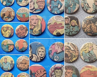 Fantastic Four Comic Book Badge Packs