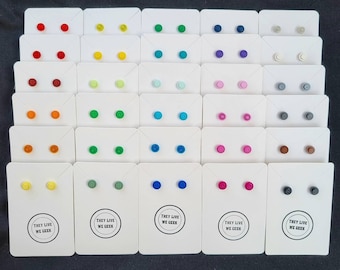 Lego Round Brick Stud Earrings