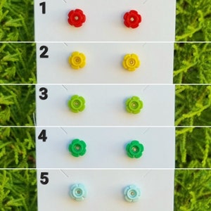 Lego Flower Stud Earrings Group 1 image 1