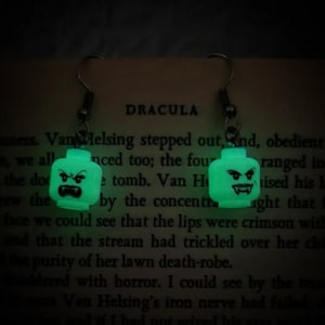Lego Halloween Monsters Head Drop Earrings