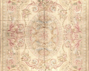 Savonnerie Hand Knotted Woolen Carpet 12 x 15 Meter 366 x 457