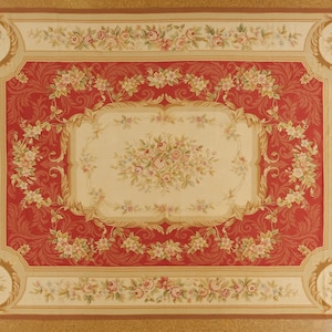 8.10 x 12.1 French Aubusson Weave Carpet Brand New All Wool Hand Woven In China