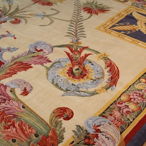 Savonnerie Rug Napoleon Style 10 x 14 Entirely Hand Knotted In The Centuries Old French Technique Made In China