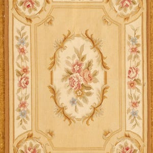 2.7 x 3.8 Aubusson Rug, Entirely Hand Woven In The French Tapestry Weave Technique.