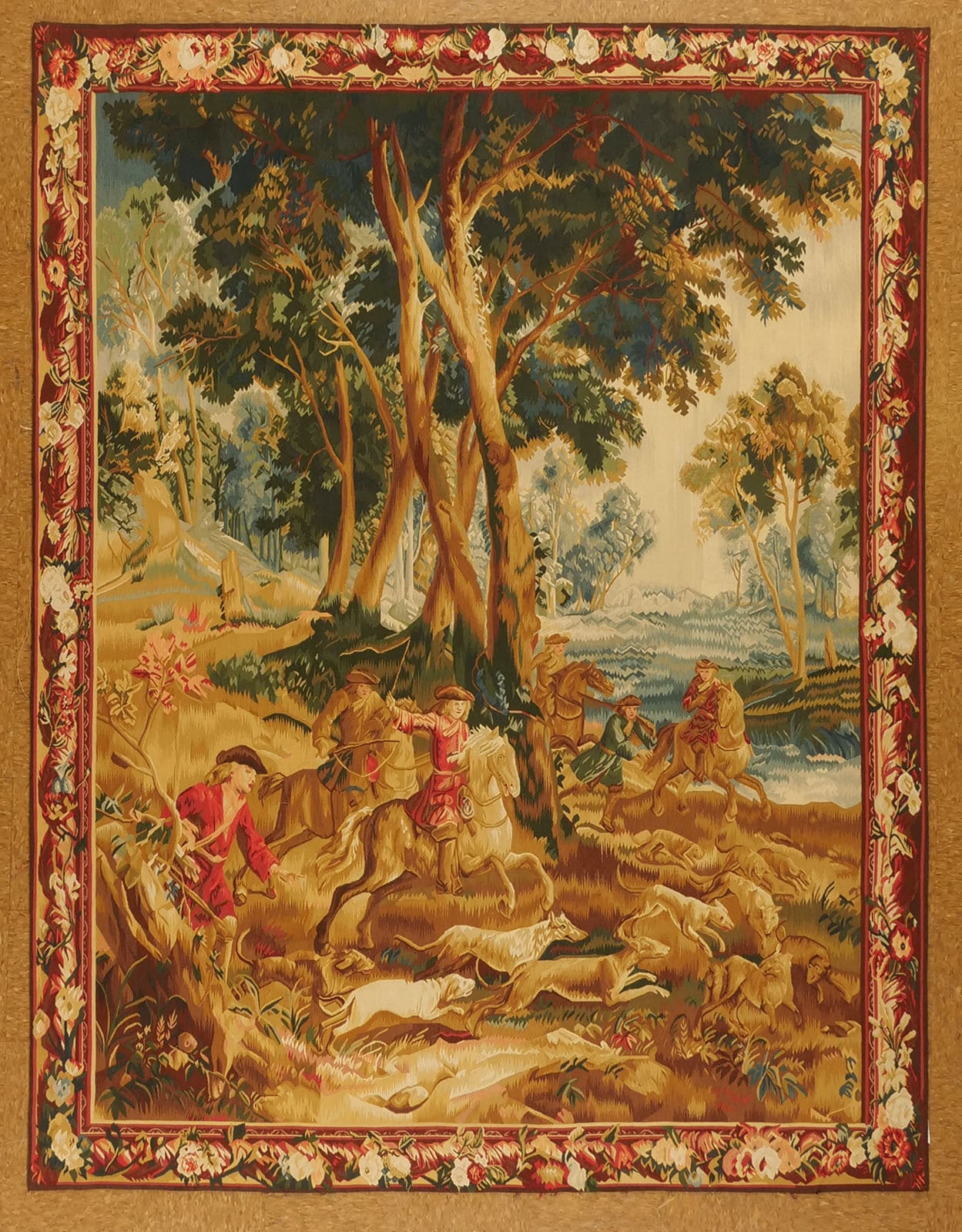 Lion Hunt Tapestry Kitwall-hanging Charted Counted Cross -  Canada