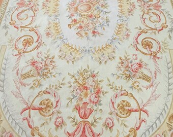 6 x 9.1 Aubusson Weave Carpet