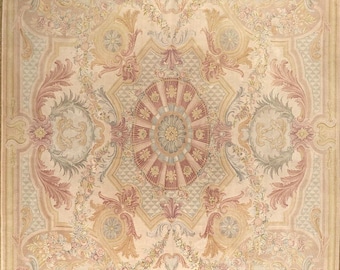 Savonnerie Carpet Louis XV Style 12 x 18 Hand Knotted  Meter 363 x 554