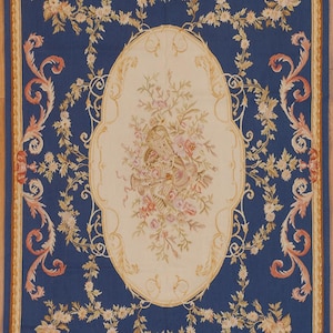 5 x 7.11 Aubusson Rug, Wool On Cotton. New Hand Woven In The Historic French Weave, Made In China