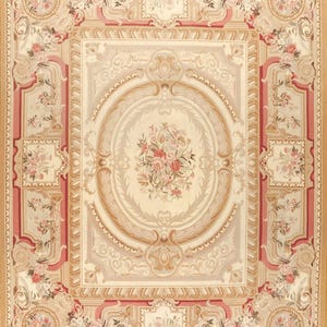 12 x 15 Magnificent Hand Woven Aubusson Rug, Brand New Wool On Cotton French Technique. 366 x 457 Meter Size