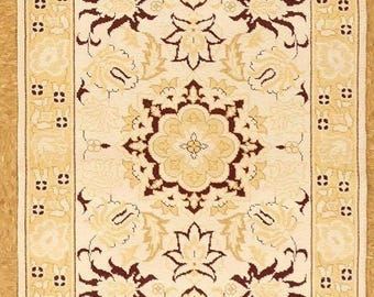 Runner Rug 2.8 x 7.6 All Wool Hand Knotted In Europe. Agra Design