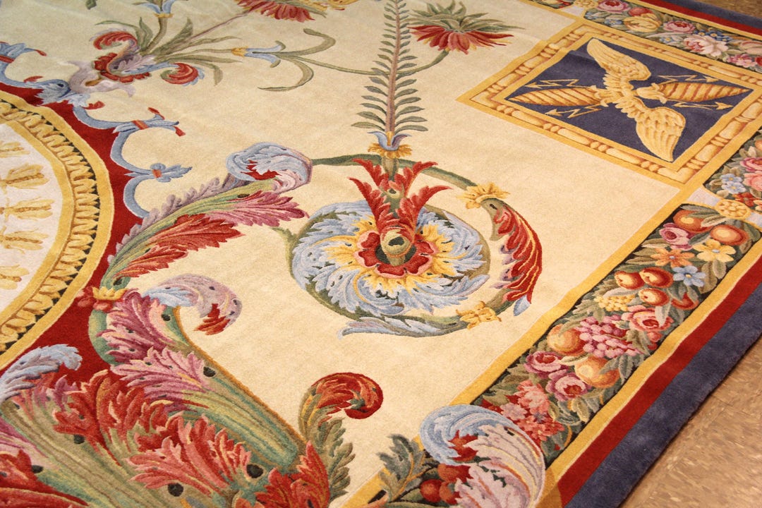 Savonniere Rugs Rococo 10 X 14 Savonnerie Rug, Entirely Hand Knotted in the Centuries Old ...