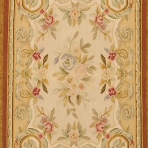 2.7 x 3.8 Aubusson Carpet Brand New Wool On Cotton Tapestry Weave