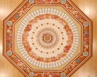 Octagon Aubusson Weave Carpet 10.9 x 10.9  Meters = 328 x 328