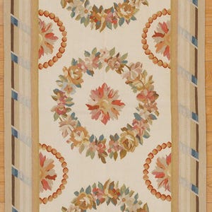 3.8 x 6 Aubusson Carpet Brand New Made In China Entirely By Hand In The Centuries Old French Technique