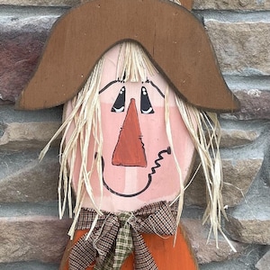 E-PATTERN Sammy  Scarecrow 10x32 Door Hanger Wood Craft DIY Pattern