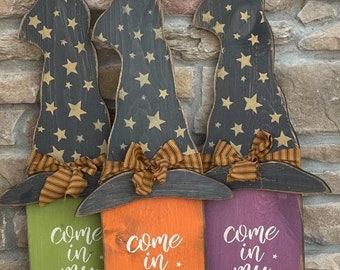E-PATTERN Come in My Pretties Witch Hat Porch Leaner/Door Hanger Wood Craft DIY Pattern