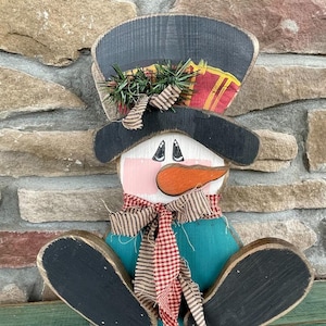 E-PATTERN Critter Sitter Collection Small Snowman Sitter/Hanger Wood Craft DIY Pattern pdf and svg files included