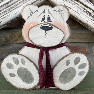 Mail-out-PATTERN Mini-Critter Sitter Polar Bear Wood DIY Pattern