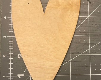 Crafters Pack-PRIM Heart Wood Tags, Unfinished Tags, Tag Cutout, DIY Tags, Craft Tags, Wholesale Craft Tags SIZE: 3.5" x 6" x 1/4"
