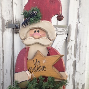 Mail out PATTERN We Believe Santa Wood Craft DIY pattern