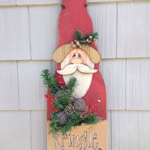 Mail out PATTERN Kringle the Hanging Santa Pocket Wood Craft DIY Pattern