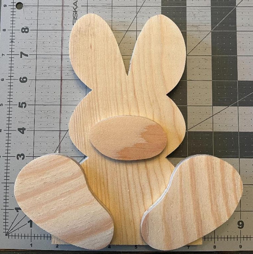 DIY Mini Bunny Shelf Sitter/ Hanger Unfinished Wood Craft Etsy