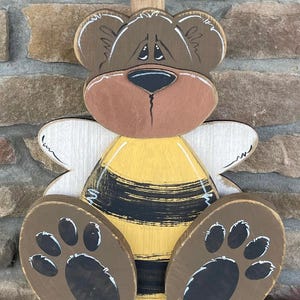 Modèle électronique grand Bumble Bear porche sitter artisanat en bois bricolage modèle fichiers pdf et svg inclus