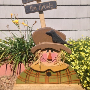 E-PATTERN Keeper of the Crows Large Sitting Scarecrow Wood Craft DIY Pattern