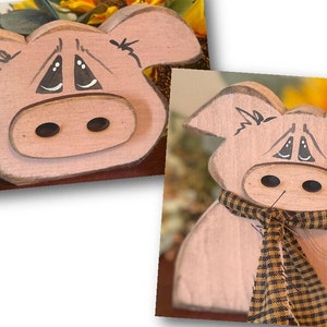 E-patroon/Digital Scrap Buddies Collection Pig Head and Pig pdf- en svg-bestanden inbegrepen