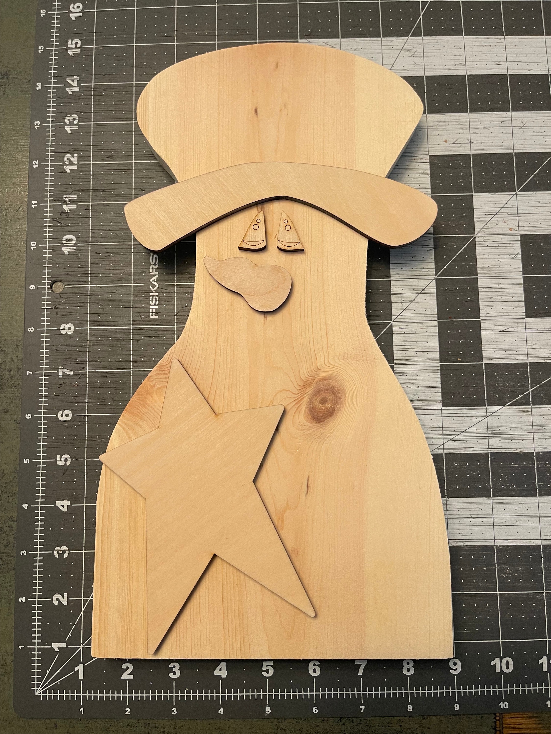 DIY Snowman W/star - Unfinished Wood Craft Kit - Etsy