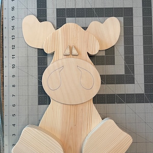 DIY Moose shelf sitter/ hanger  - Unfinished Wood Craft Kit