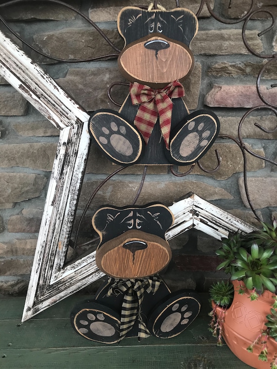E-PATTERN Critter Sitter Bear Wood DIY Pattern Pdf and Svg Files
