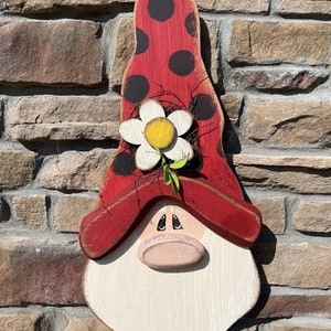 E-PATTERN &quot;Cabeza de gnomo de mariquita&quot; Colgador de puerta/porche Patrón de bricolaje artesanal de madera