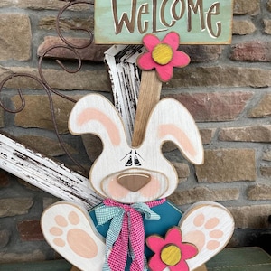 E-PATTERN WELCOME Spring Sitting Bunny Wood Craft DIY Pattern Pdf and ...