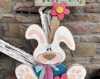 Mail-out PATTERN WELCOME Spring Sitting Bunny Wood Craft DIY Pattern