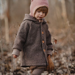 Woolen jacket, coat Jona, uni, new wool, virgin wool, Baby, kids image 1