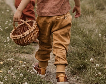 Pantalon de pompage en lin, « Jim », taille souhaitée, pantalon en lin, bébé, enfants