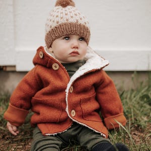 Lined Wool Coat &quot;Jona&quot;, cotton teddy lining, Wintercoat, new wool, Winter jacket, kids, baby, toddler, tweens