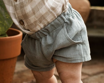 Linen Shorts Melvin with pockets, color of choice