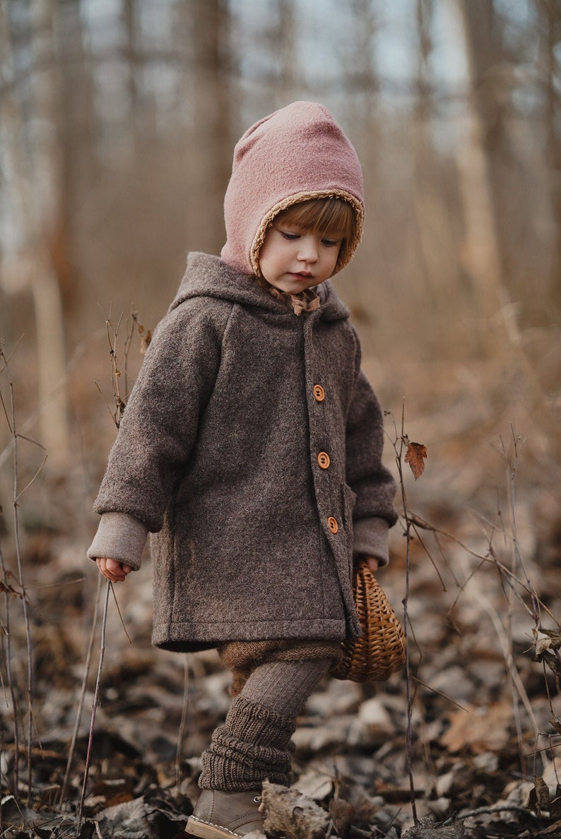 Woolen jacket, coat Jona, uni, new wool, virgin wool, Baby, kids image 1